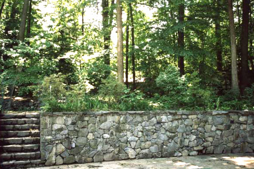 Stone Wall at Linda Lane House