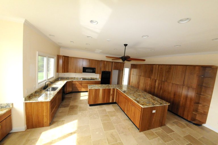 Cherry Cabinets with complimenting granite and limestone