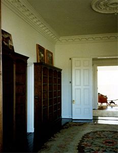 Cherry book cases in the library