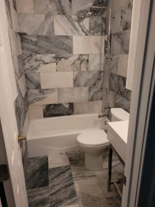 Natural stone makes a bathroom unique