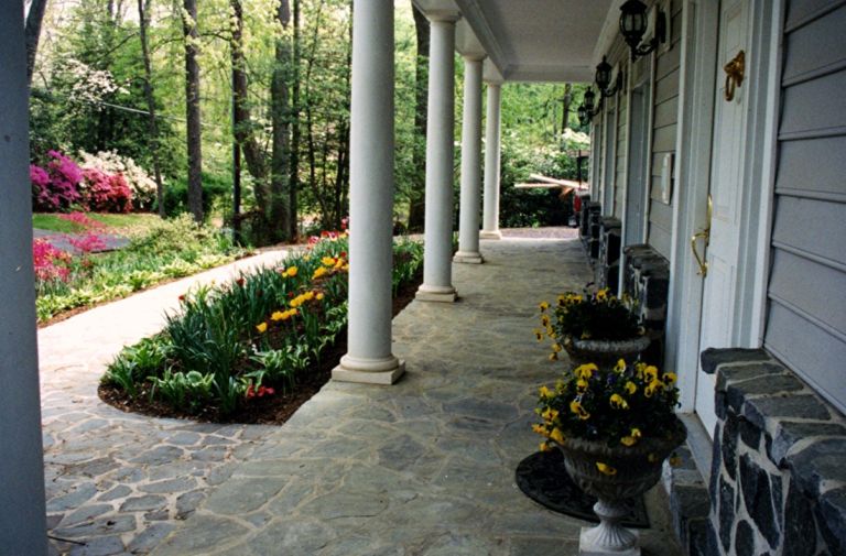 Stone compliments a well designed landscape