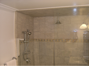 New shower stall in existing bath room