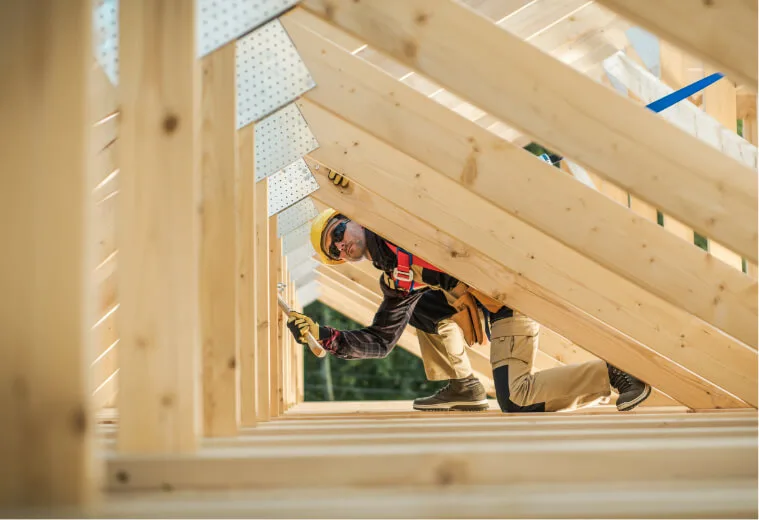 Contractor working on a residential project